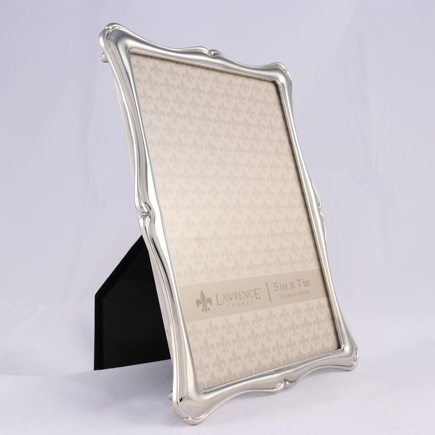 Lawrence Frames 710257 Silver Metal Romance Picture Frame, 5 by 7-Inch, Silver