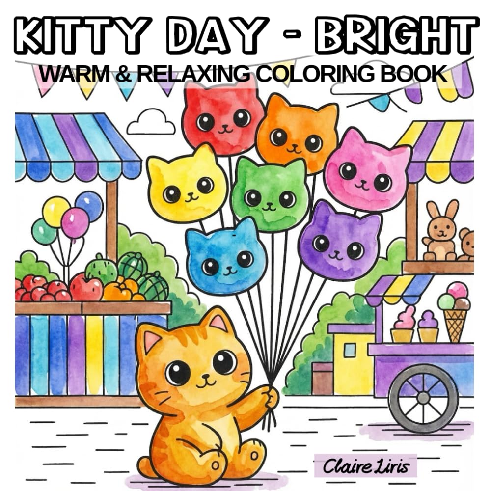 KITTY DAY - BRIGHT: WARM & RELAXING COLORING BOOK