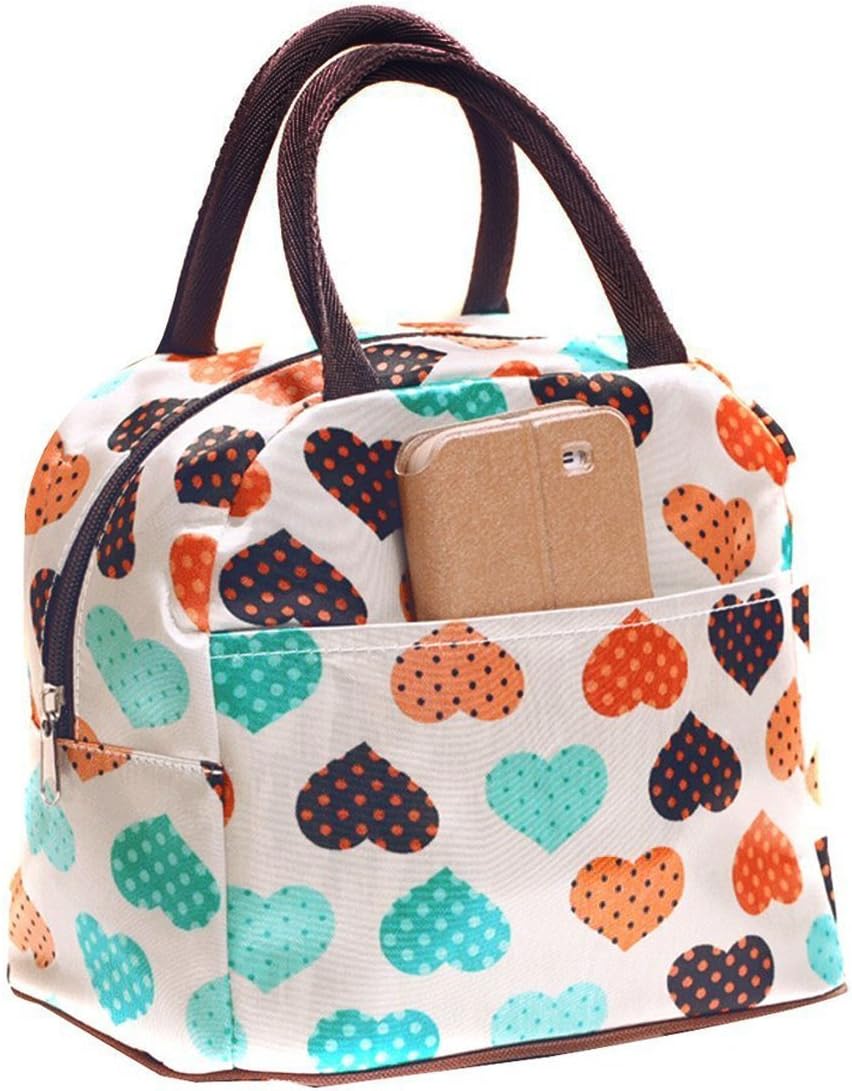 Wowlife Cute Love Heart Lunch Bag Tote Bag Lunch Organizer Lunch Holder Lunch Container Reusable Lunch Bags ¡­