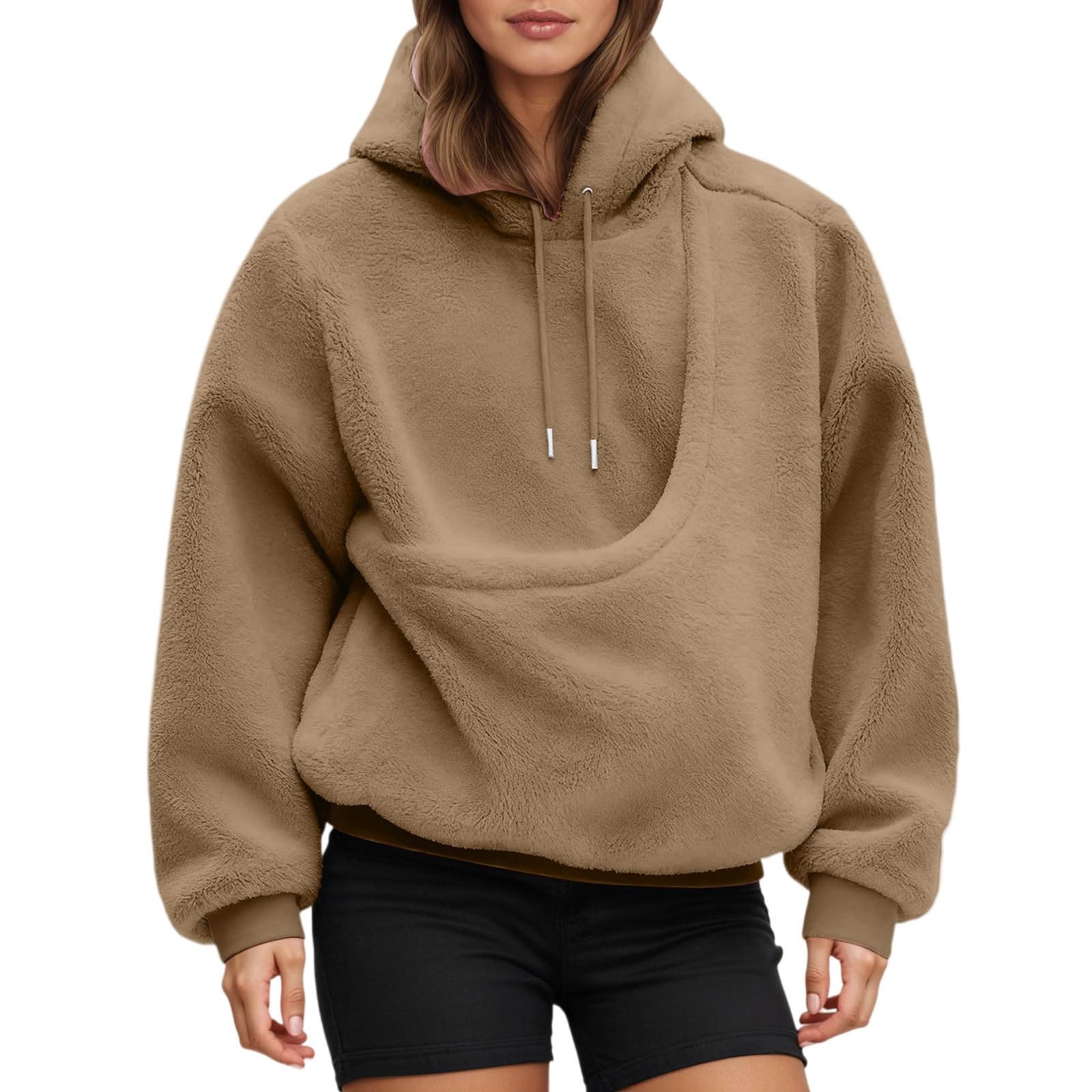 Générique Chandails en Molleton avec Poches pour Chiens, Pull Pour Chat, Sweatshirts Amusants avec Poche Kangourou Grande Taille pour Chat et Chiot - Pull de Porte-bébé Mignon à Manches Longues