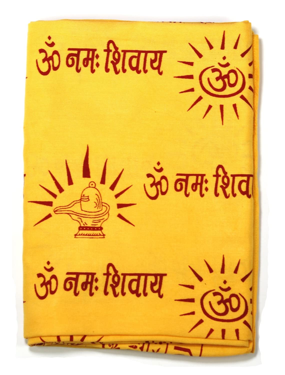 ASHIRWAD Rayon Cotton Mix Large Om Aum Scarf Shawl Wrap Light Weight Soft Viscose Hand Printed Boho Bohemian Yoga Prayer