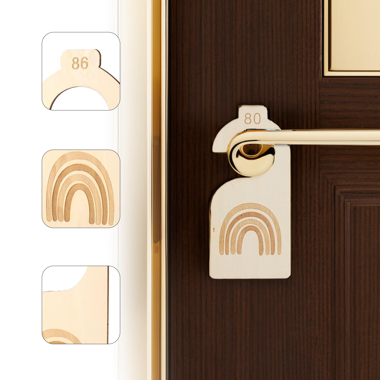 7-teilige Baby-Größenmarkierungen Aus Holz - Praktische Kleider-Organizer Für Die Babygarderobe