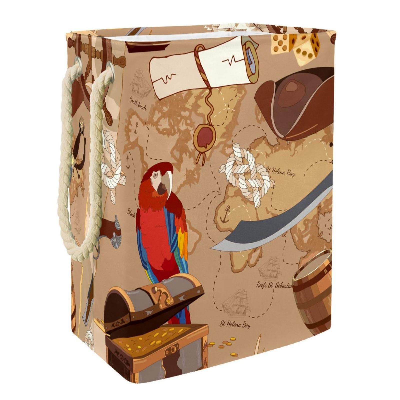 Panier à linge imperméable avec poignée grand sac de rangement perroquet