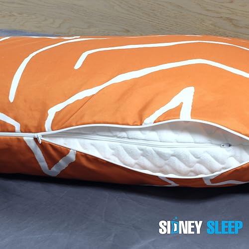 Miniatura 4 de Sidney Sleep Fundas de almohada curvas, cierre de cremallera de longitud completa, microfibra cepillada suave de alta calidad, 20 x 30 pulgadas