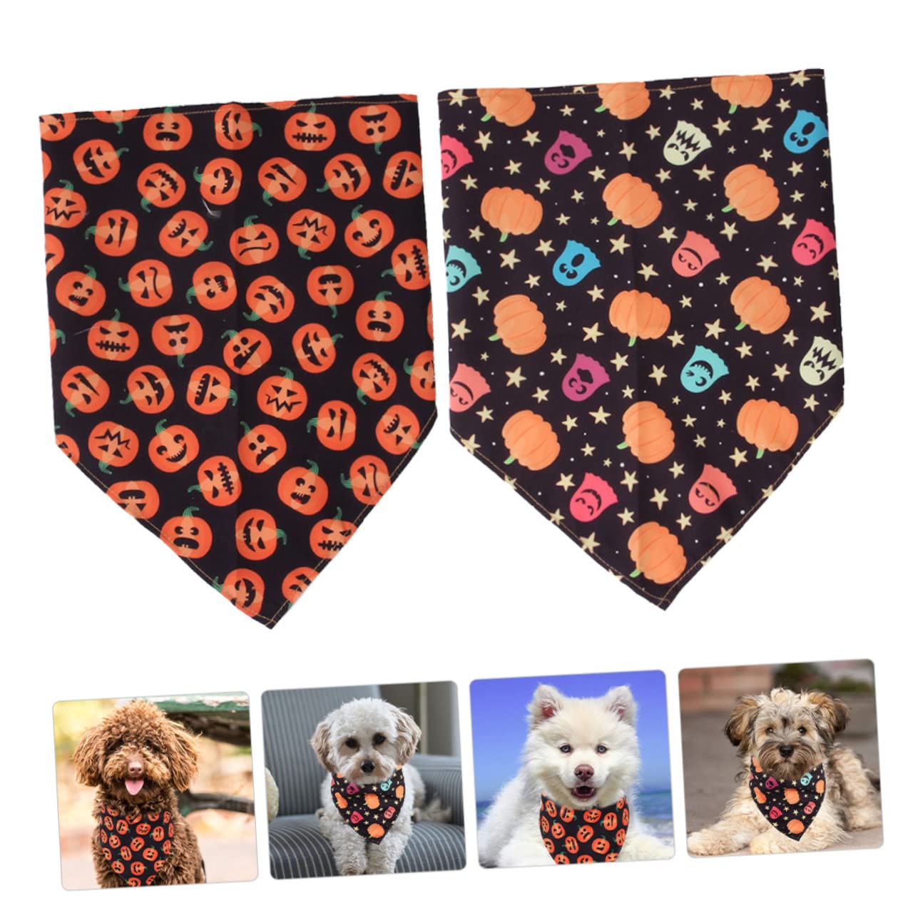 Kisangel 10 Piezas Bufanda Triangular De Halloween Pañuelo De Gato Doméstico Disfraz De Perro Pequeño Accesorio para Perros Cómoda Bandana para Mascotas Accesorios para Gatitos Poliéster