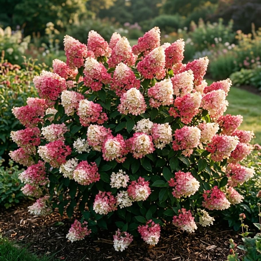 Vanilla Strawberry Hydrangea Live Plant Two-Toned Hydrangea Flowers Cold Hardy Hydrangeas Shurb 6-12 Tall Qt Pot