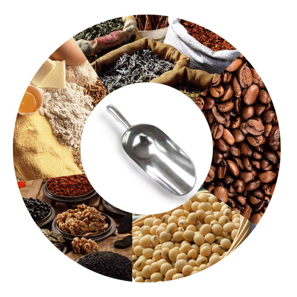 Paletta per ghiaccio in acciaio inox, multiuso, per alimenti, caramelle, bar, feste, matrimoni, cibo per cani, paletta multiuso