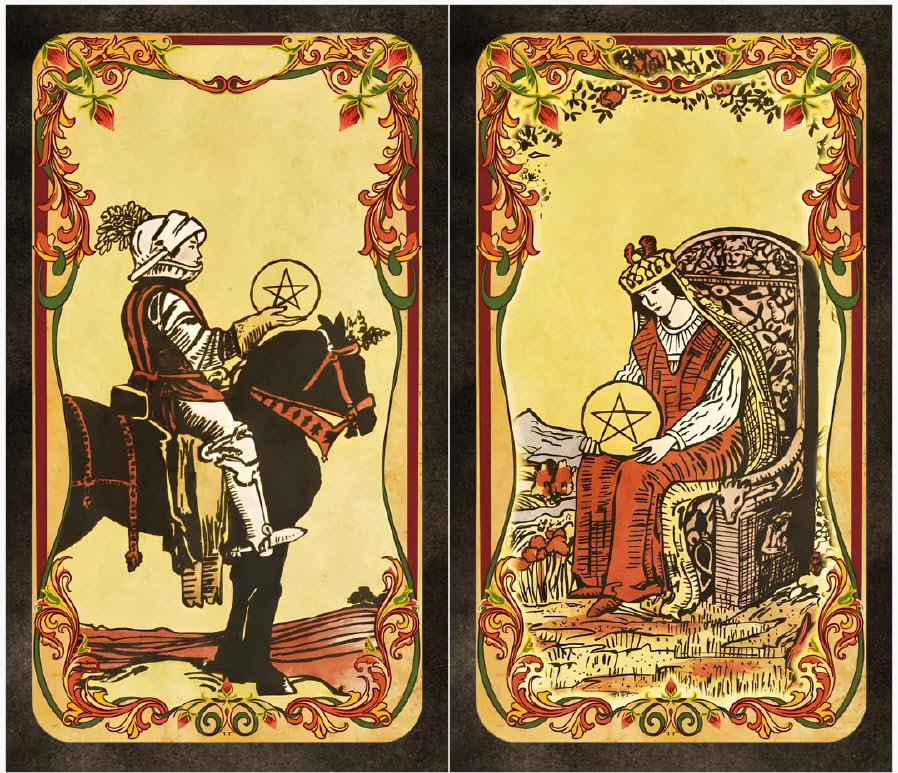 Cartes de tarot vintage Shabby Chic basées sur le tarot classique 78 RW.