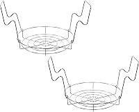 Concord 12" Stainless Steel Canning Rack 2-Pack - Holds 8 Pint/7 Quart Jars, Rust-Proof, Extra Thick 3mm Wires for Stability