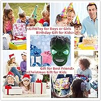 Vista 6 de Máscaras de superhéroe para niños, juguete electrónico brillante de superhéroe con ojos de luz LED, disfraz de Halloween, cosplay, máscara, regalo