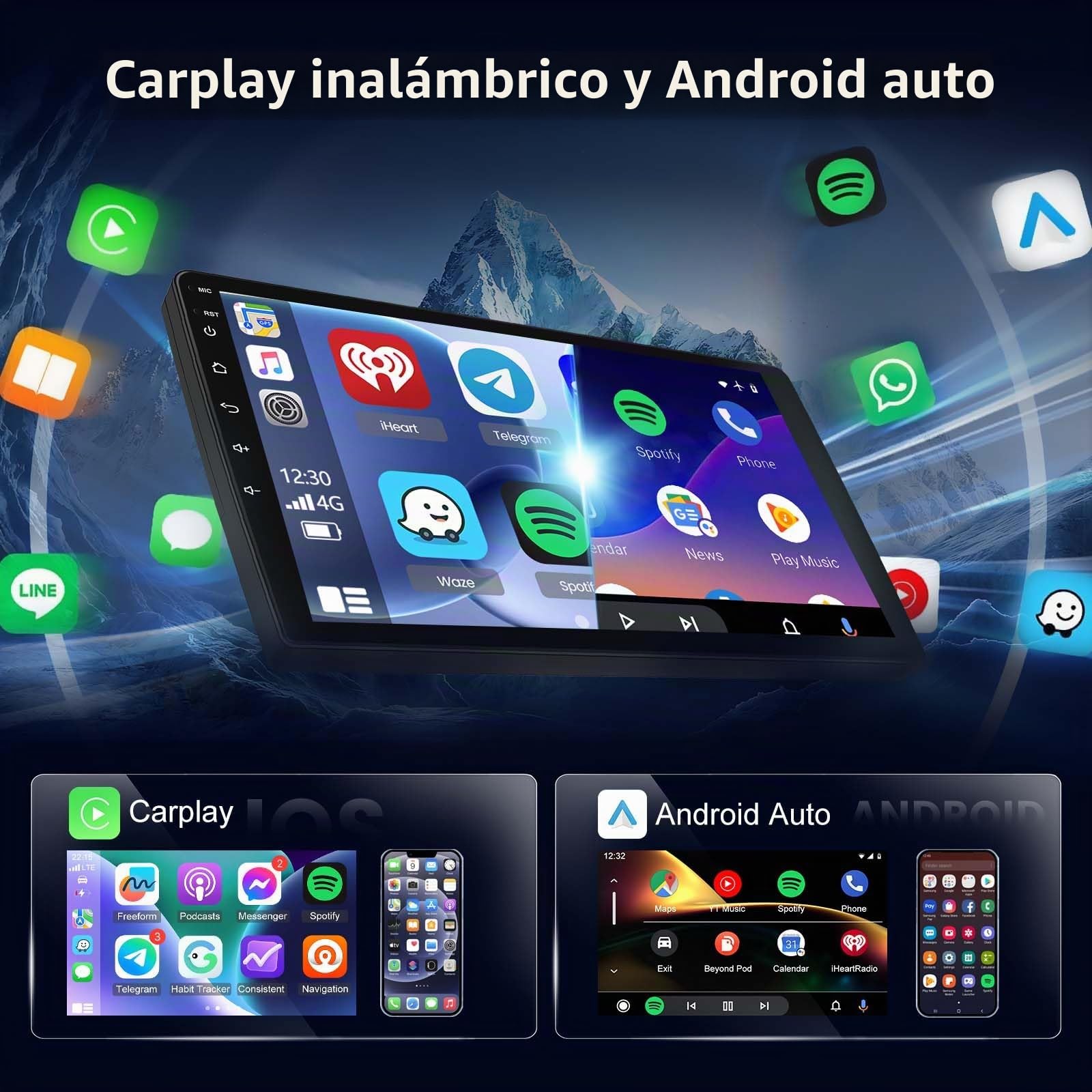 Radio de Coche Android para Opel Corsa D, Astra H, Zafira B, Meriva A/B, Vivaro, Combo, Tigra TwinTop, CarPlay Android Auto inalámbrico, GPS, DSP, WiFi, Plug & Play + Cámara Trasera