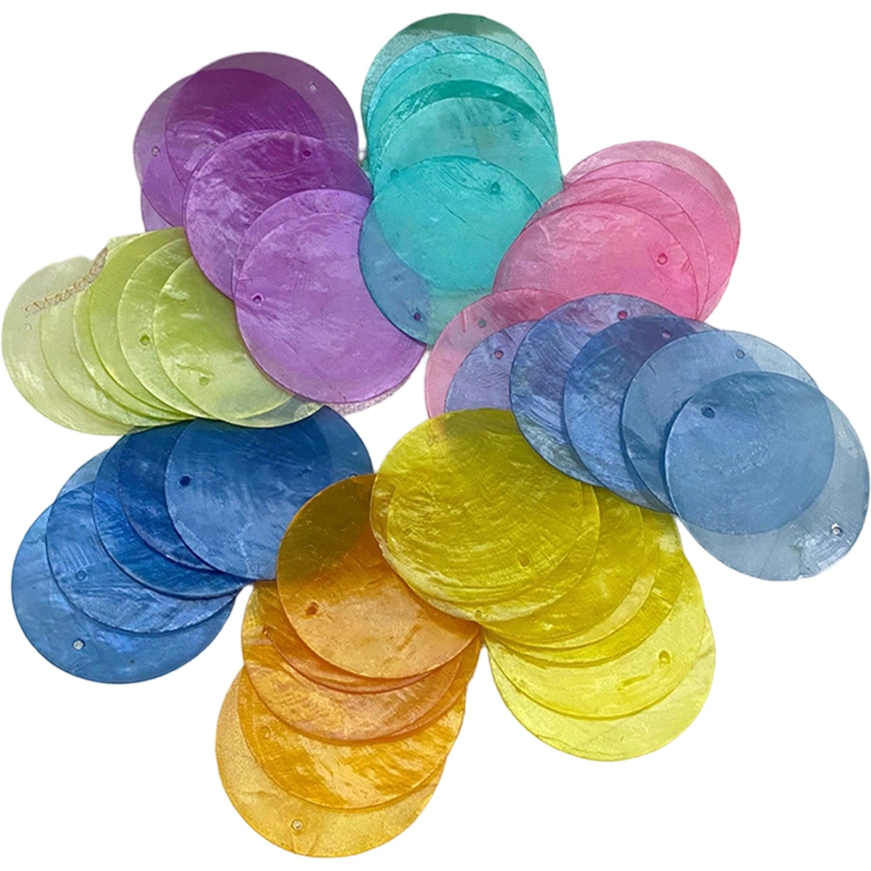 Fabrication bijoux artisanaux avec coquillages ronds 2 trous