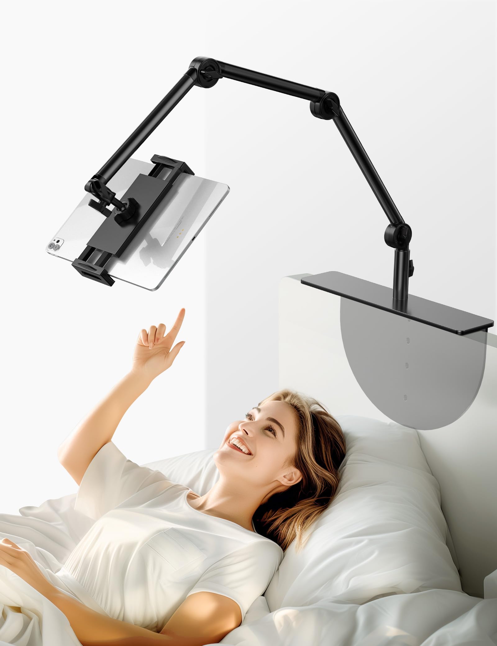 Adjustable Universal Tablet Stand: Rotatable Mount Suits 4.7-12.9 inch Devices