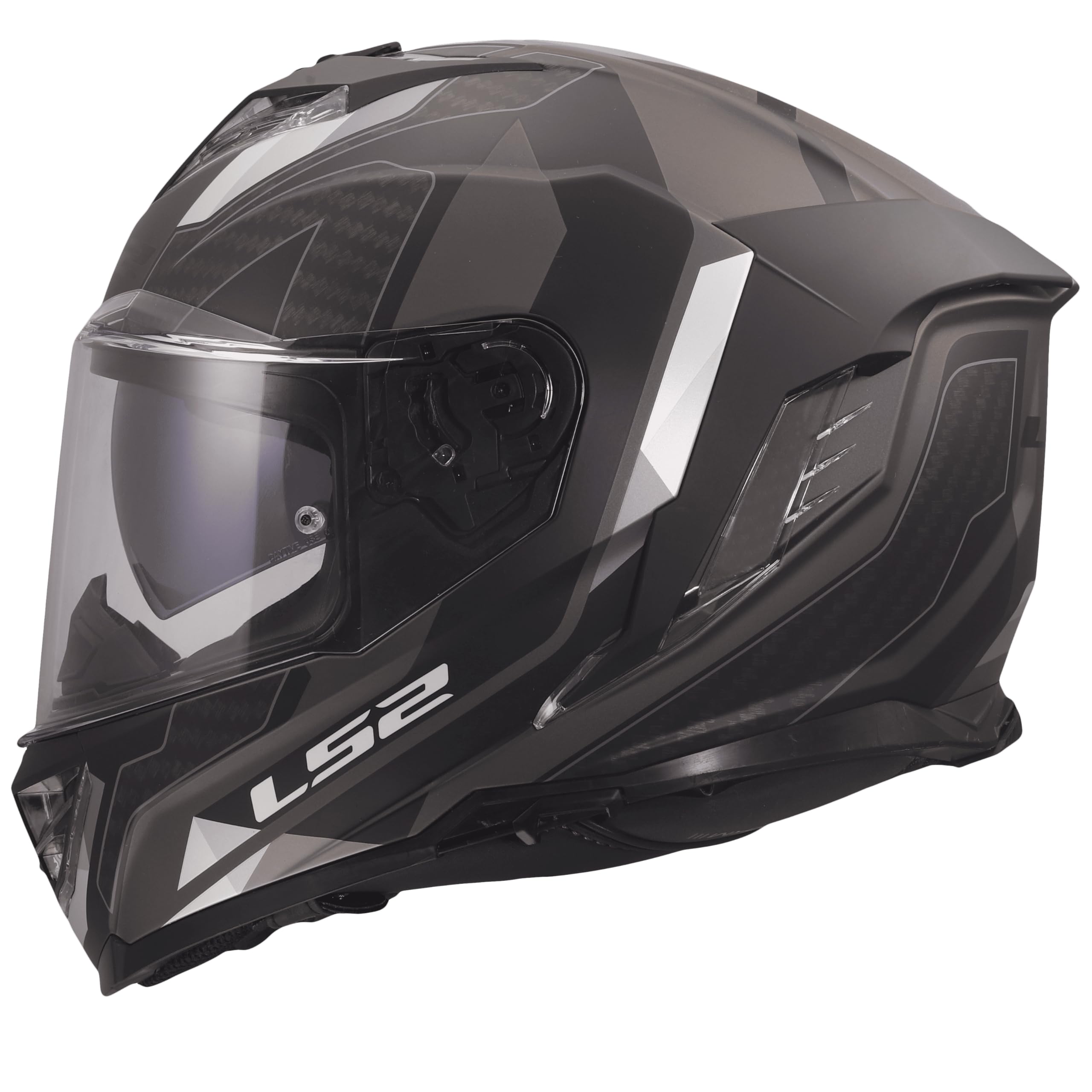LS2, Casco Moto Integral STORM III SPORTY Black Grey, XXS