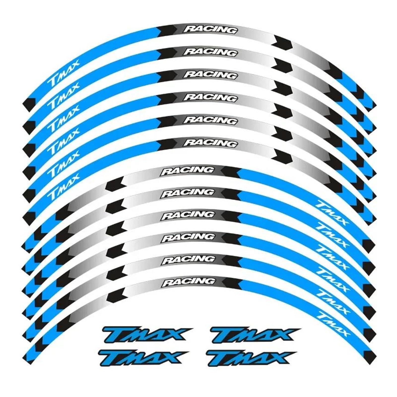Decoration Parts Contour Wheel Decoration Decal Sticker for TMAX530 TMAX500 TMAX560 TMAX 500 530 560(Blue)