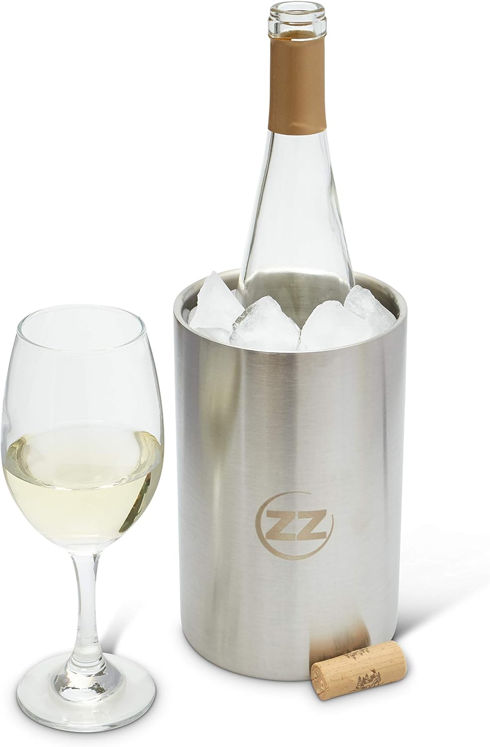 Frее Shірріng Ovеr $50 Bunzzr Stainless Steel Wine Chiller Bucket - Insulated Long Lasting Wine Bottle Holder Condensation Free - Wine Chiller Bottle Cooler for Indoor or Outdoor Parties