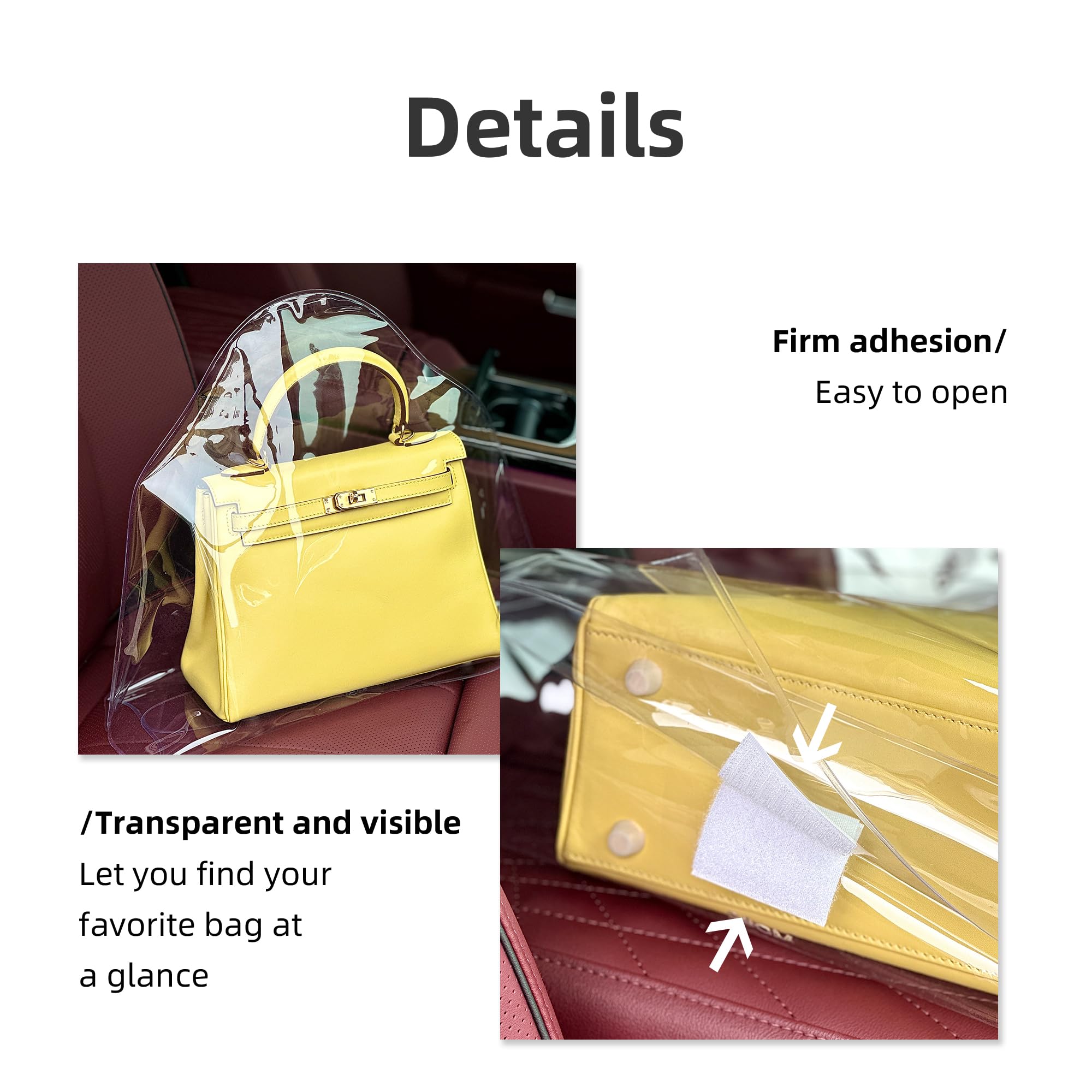 DGAZ Organizador de Bolsos Impermeable de PVC, Bolsa Transparente a Prueba de Polvo, Bolsa de Almacenamiento a Prueba de Humedad (Slender Medium)