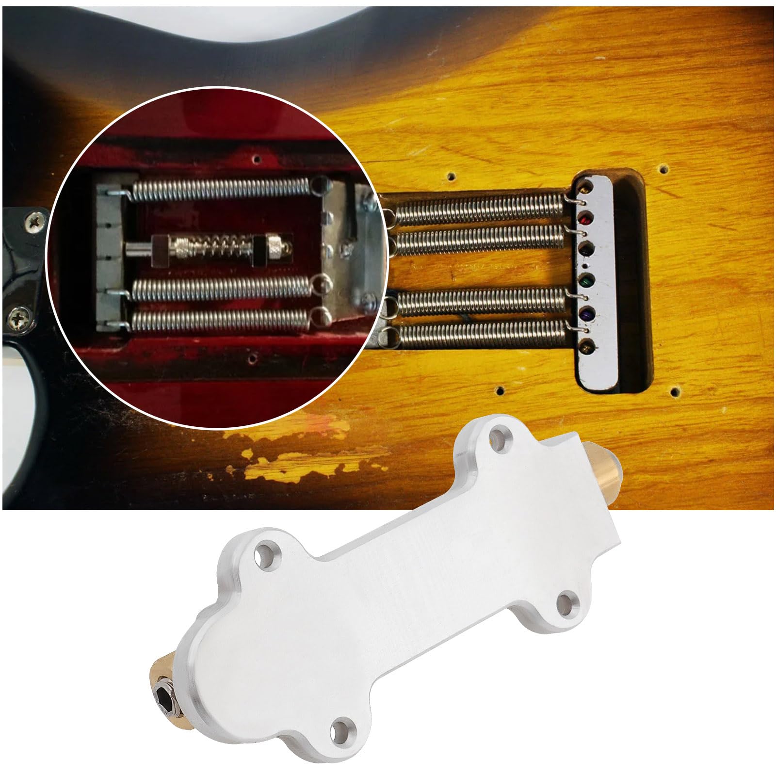 SG Store 1Pc Guitar Brass Tremolo Stabilizer Tremolo Arming Adjuster for Tremolo Bridge Systems Compatible with Floyd Rose Compatible with Fender Compatible with Gotoh (Single)