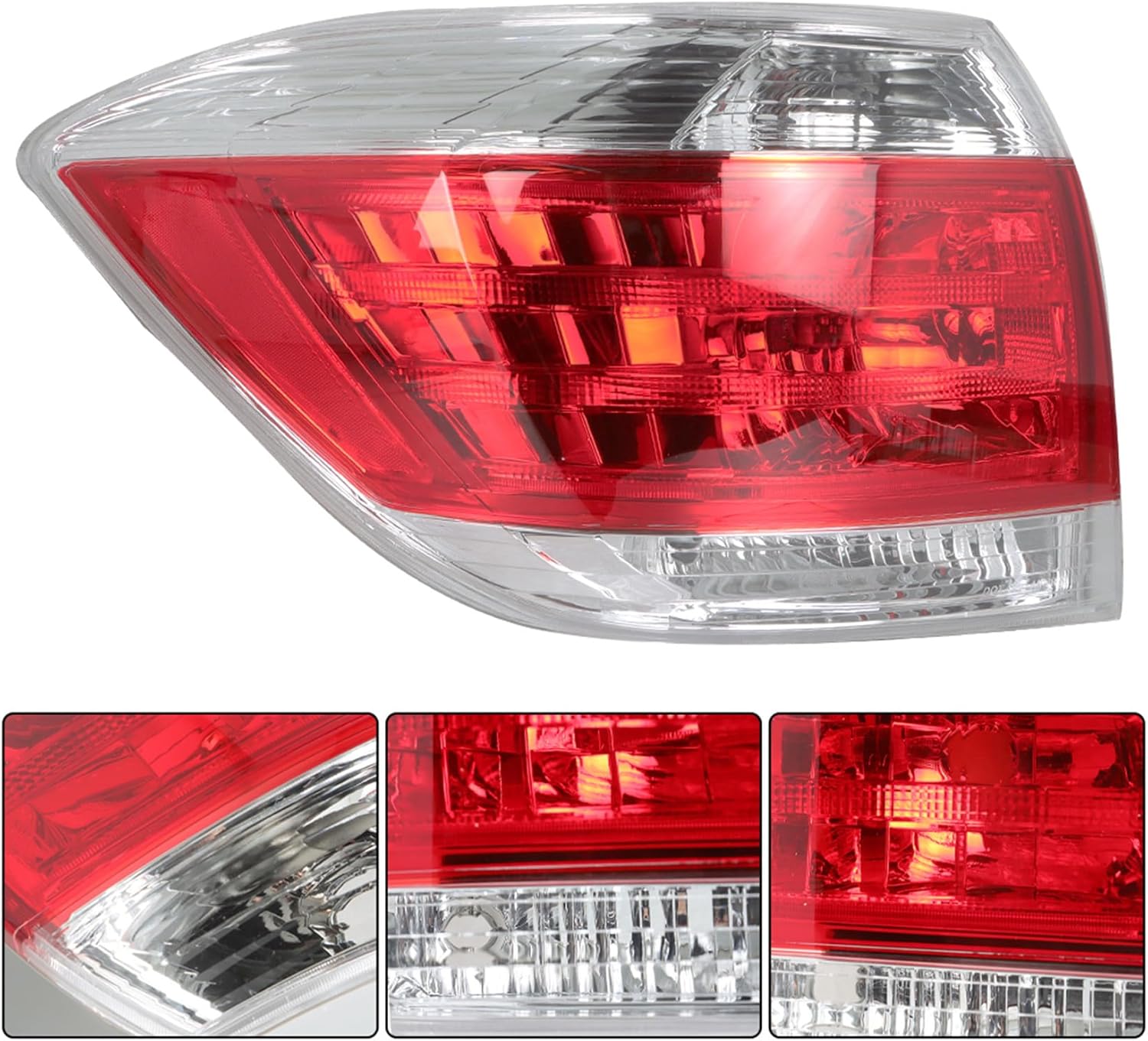Tail Light Assembly Brake Lamp Outer Rear Left Side Replacement for Highlander 2011 2012 2013