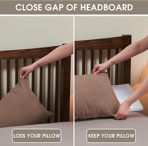 Miniatura 2 de Almohada de cuña de cama de tamaño individual (39 x 10 x 6 pulgadas) para cabecero, relleno de huecos de cama, colchón de fideos, almohada de cuña