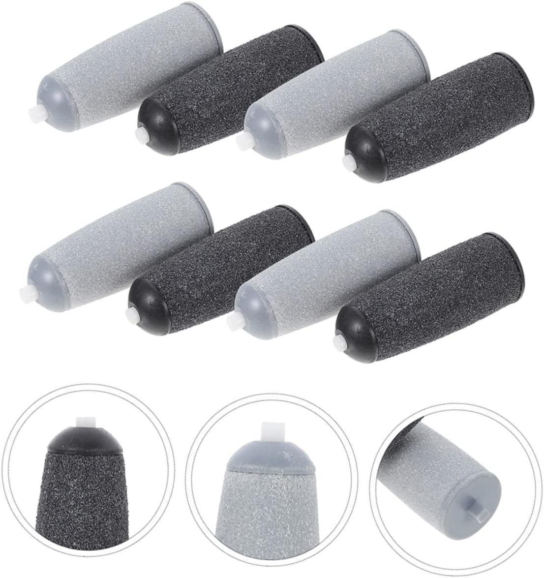 6Pcs Foot File Replacement Heads for Electric Pedicure Tools Professional Grinding Rollers for Dead Skin Removal Convenient Foot Care Supplies
