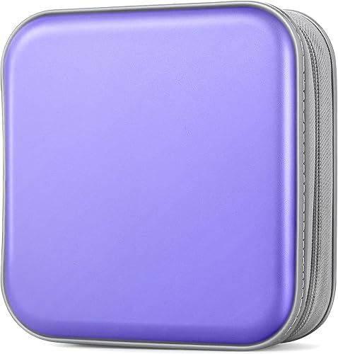 Miniatura 7 de Funda para CD, soporte para cartera de DVD, funda para CDDVD, 40 discos resistente, carpeta de almacenamiento, álbum (negro)