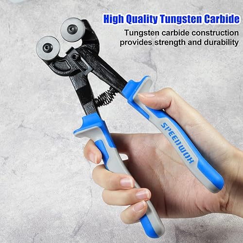 Miniatura 12 de SPEEDWOX 8 Inches Glass Tile Nippers Mosaic Tools, Wheeled Mosaic Glass and Tile Nippers, Glass Mosaic Cutter Kit, Mosaic Tools Set with Replacement