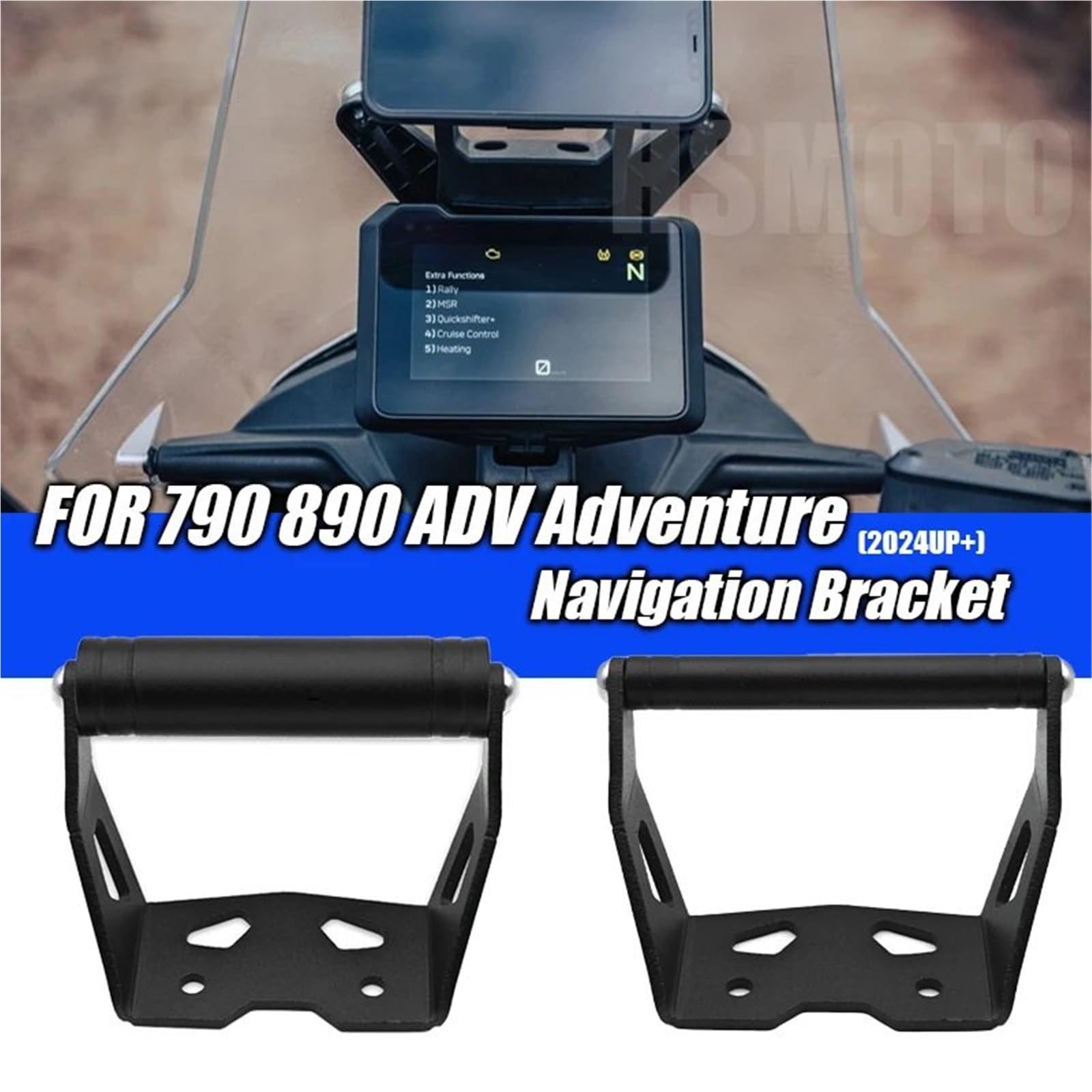 Uchwyt do nawigacji GPS Pasuje do 790ADV 890ADV 2024 2025 Akcesoria motocyklowe Uchwyt na telefon komórkowy Stojak na nawigację GPS(790ADV22and12mm)