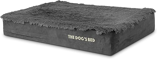 Miniatura 89 de The Dog's Bed - Cama ortopédica de espuma viscoelástica para perro, grande gris y negro, impermeable, cama de apoyo con fundas reemplazables, negro