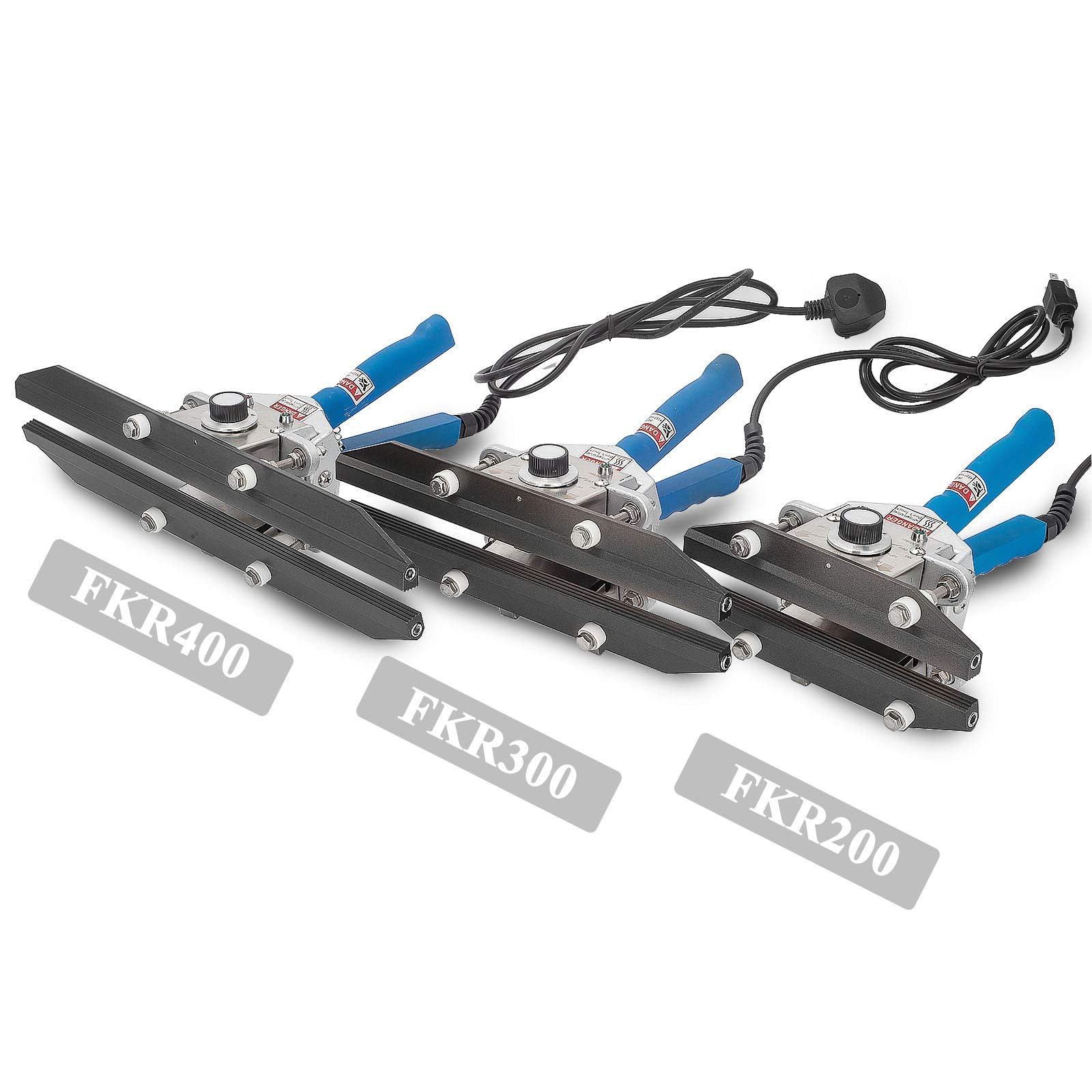 SUSEMSE FKR-200 Sellador térmico portátil de mano, 550 W, negro, manual, acero inoxidable, sellador al vacío, sellador de mano