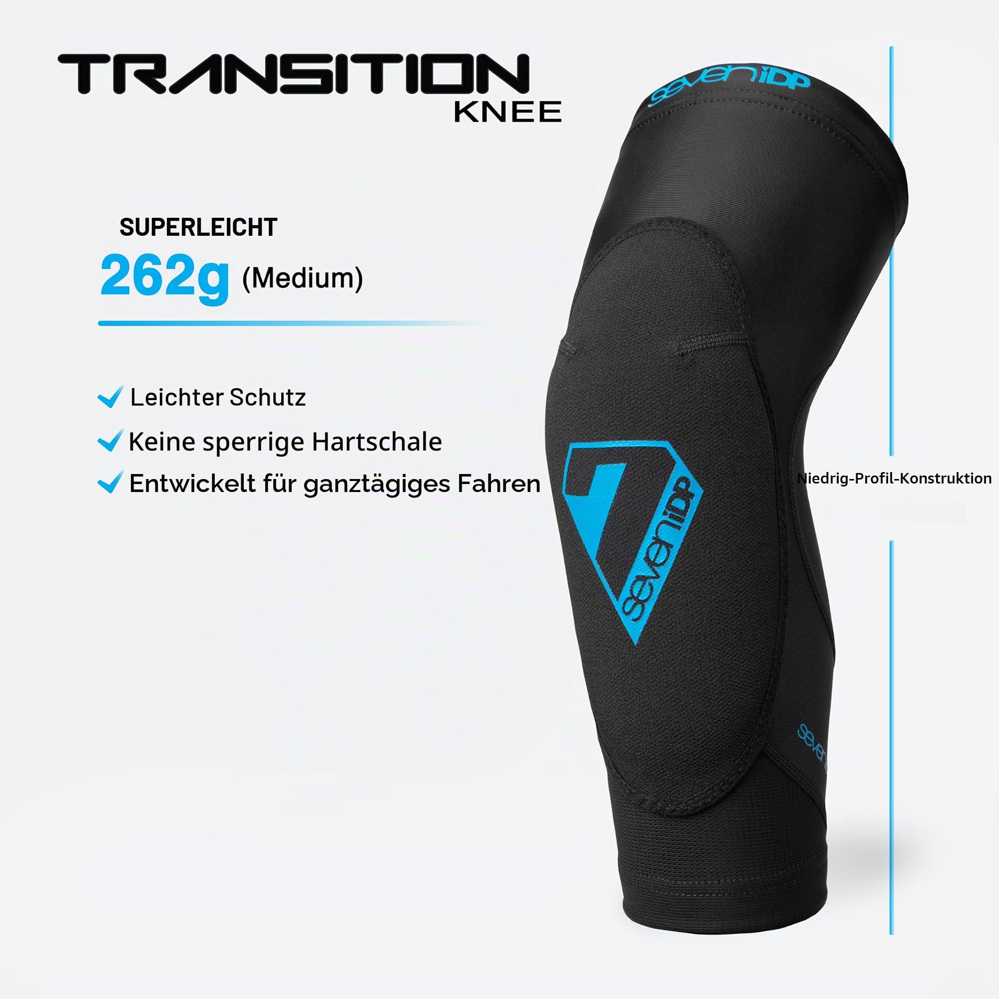 Seven iDP 7iDP Transition Knieschoner – Leicht, Flexibel & Atmungsaktiv MTB-Schutz