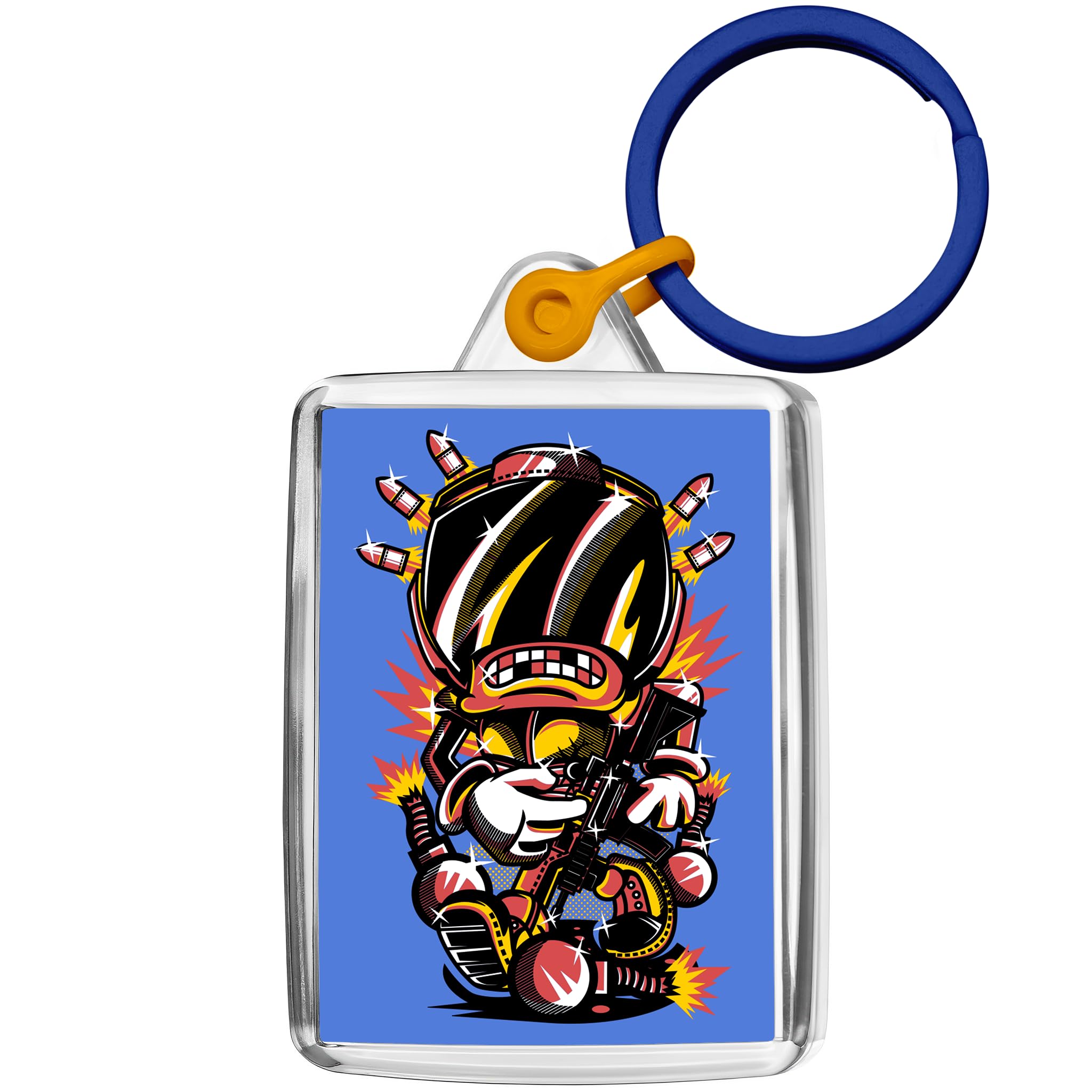 Pixly Unisex Clear Pixly® Loaded Art Keyring Key Fob Keychain Keepsake Fun Gift For Him Her