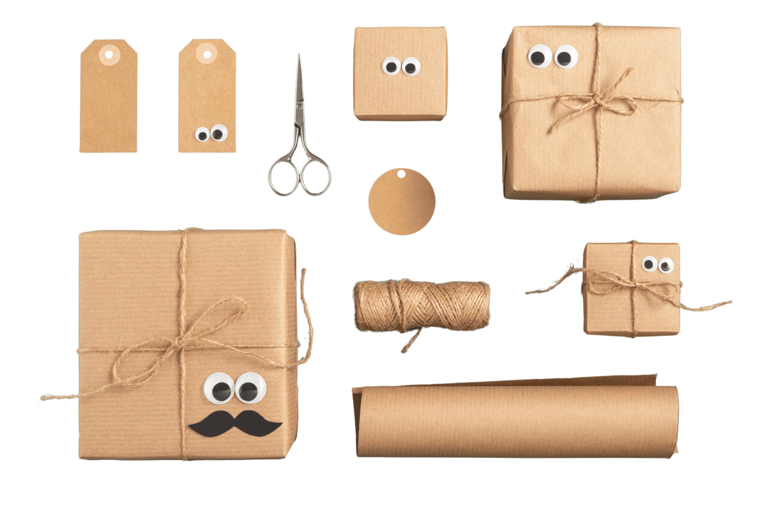 Rollo de Papel Kraft Natural Marrón. Tamaños 100-300 mts largo en 30, 60, 90 o 105 cm. (60 cm x 100 Metros)