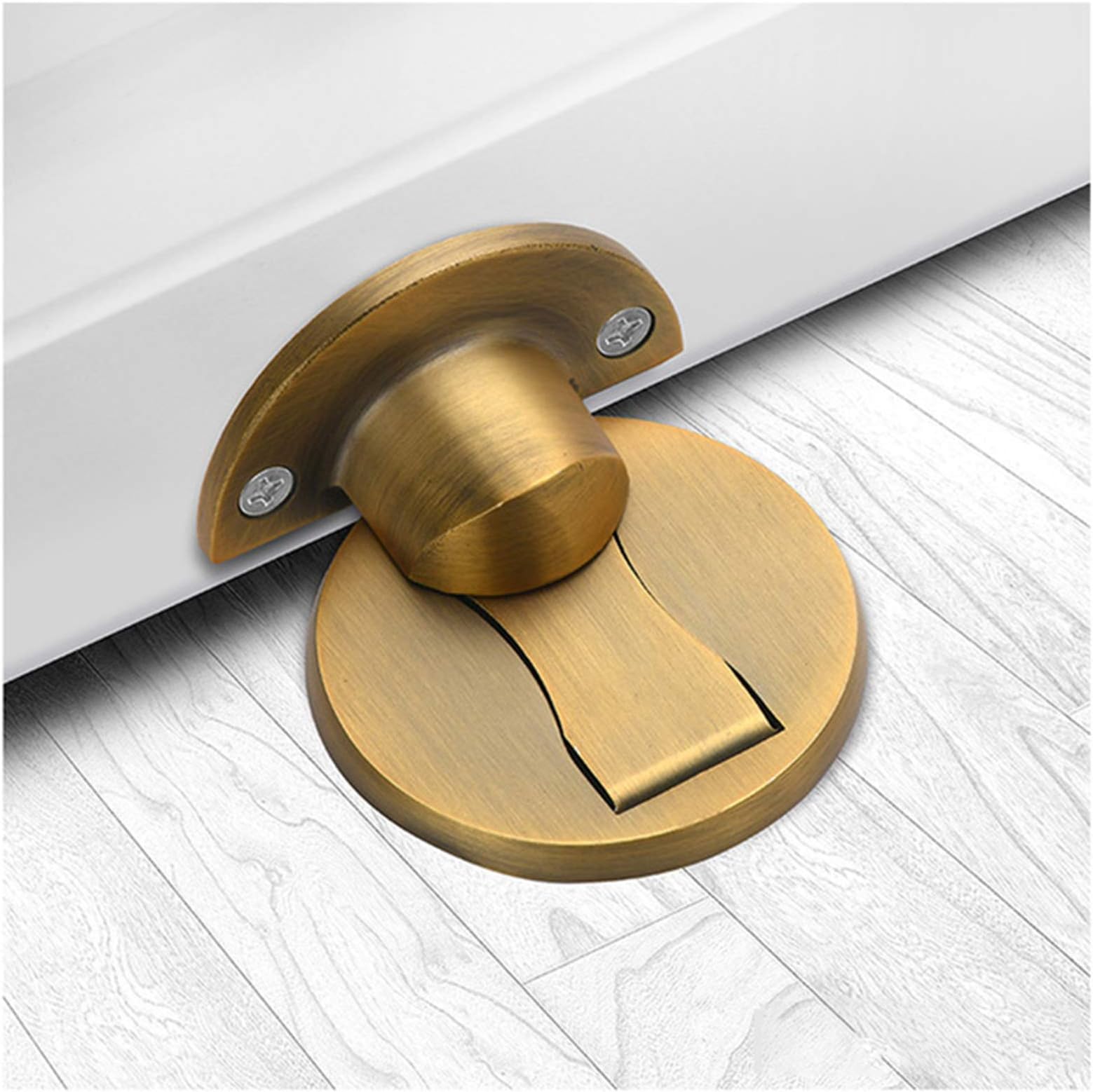 Magnetic Door Stops 304 Stainless Steel Door Stopper Hidden Door Holders Catch Floor Nail-free Doorstop Furniture Hardware(Color:E)