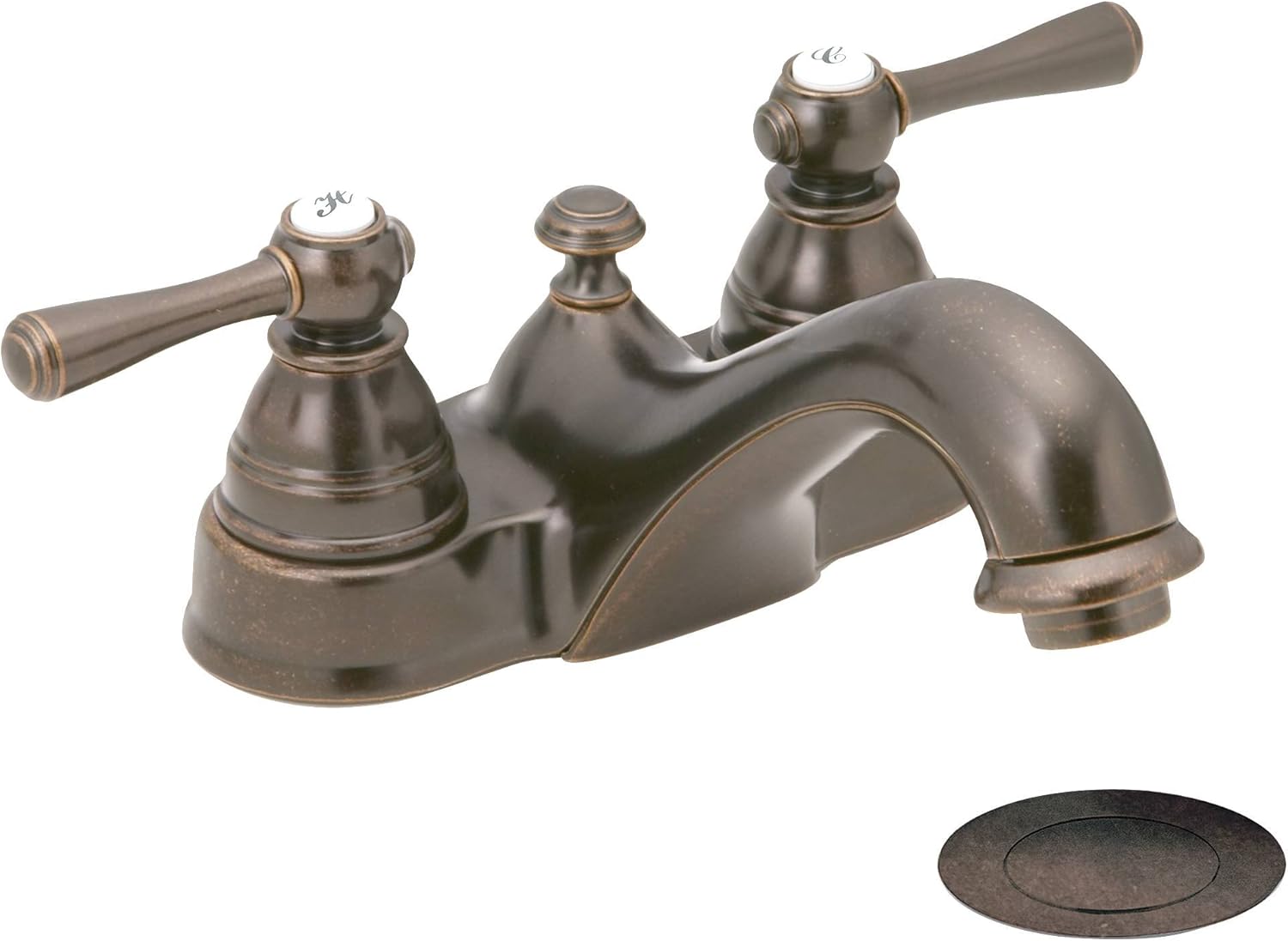 Moen 6101ORB Kingsley Two-Handle Centerset Bathroom Faucet, Oil Rubbed Bronze
