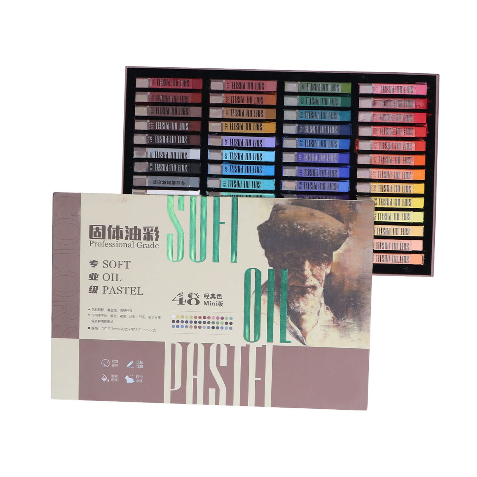 Set Pastelli Ad Olio, Colori Misti A Cera Olio Pastelli Morbidi Per Bambini, 50 Pezzi Colori Vividi, Finitura Liscia Lucida, Per Disegnare Graffiti Colorando E Progetti Artistici (8548MN)