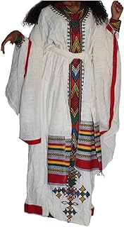 Elegant 2025 Women's Ethiopian Gondar Dress with Premium Mekenet & Netela Accessories - Buy now