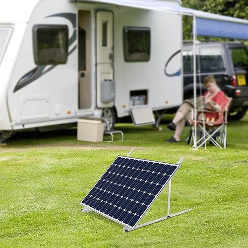 Miniatura 3 de Soportes de montaje de panel solar, soporte de panel solar plateado de aleación de aluminio, kit de rieles de montaje de panel solar RV de 45