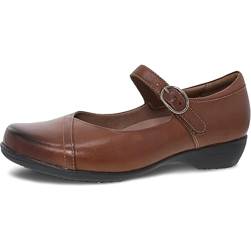 Dansko Fawna Mary Jane for Women - Cute, Comfortable Shoes with Arch Support - Versatile Casual to Dressy Footwear with Buckle Strap - Lightweight Rubber Outsole