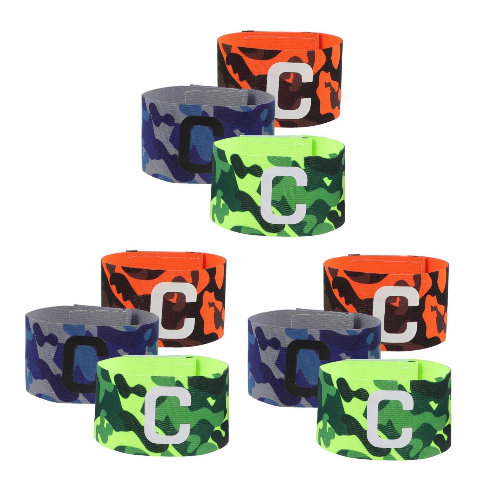 SUPVOX 9 Piezas Brazalete de capitán Banda de capitán Banda de Futbol Profesional Brazalete de fútbol para identificar al capitán Brazalete Deportivo Ajustable Banda de Brazo Conveniente
