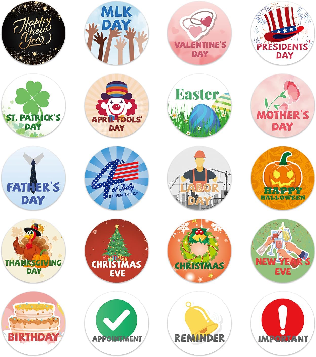 Holiday Magnets, 20 Packs Magnetic Calendar for Refrigerator