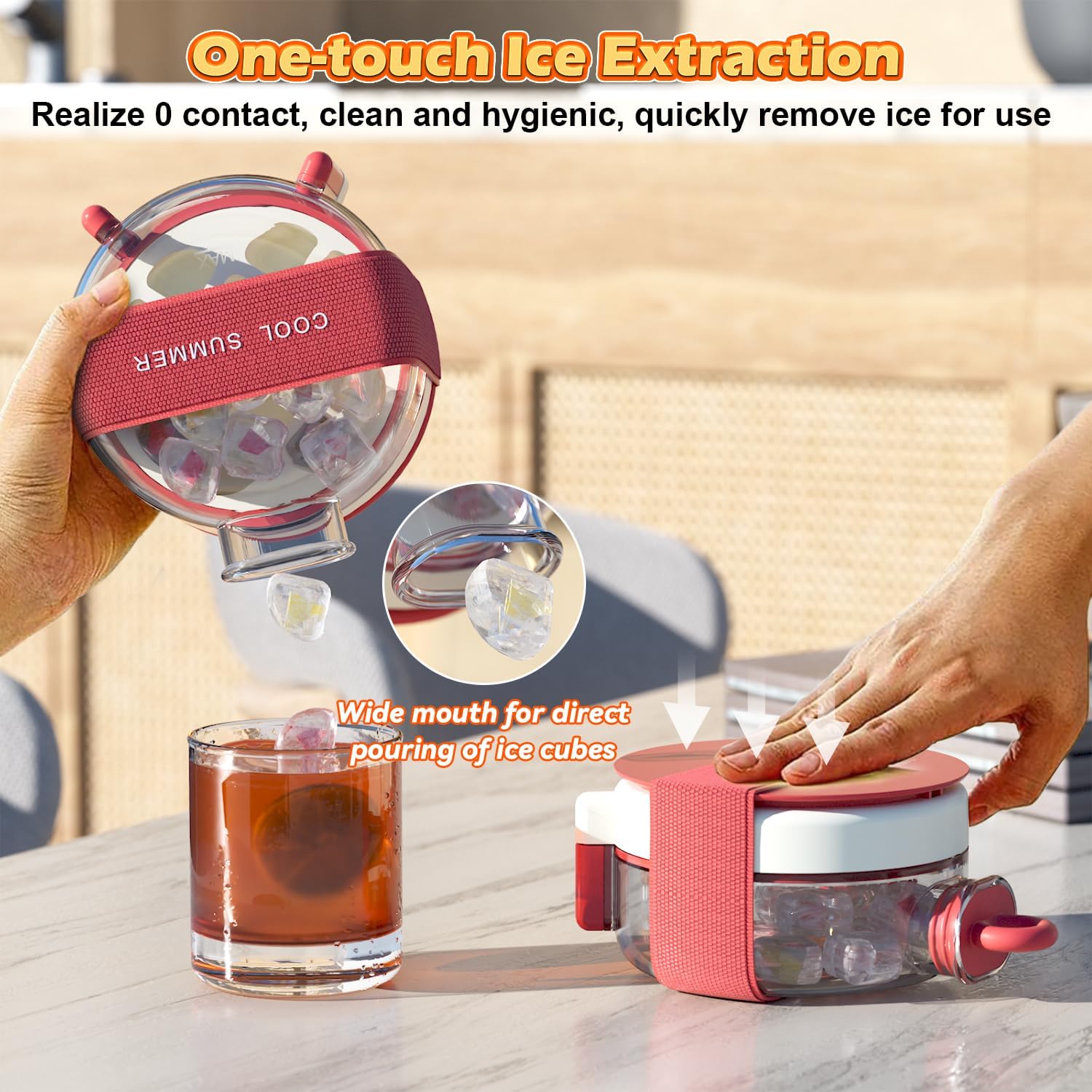 One-Touch Ice Extraction with Imluckies Ice Bottle