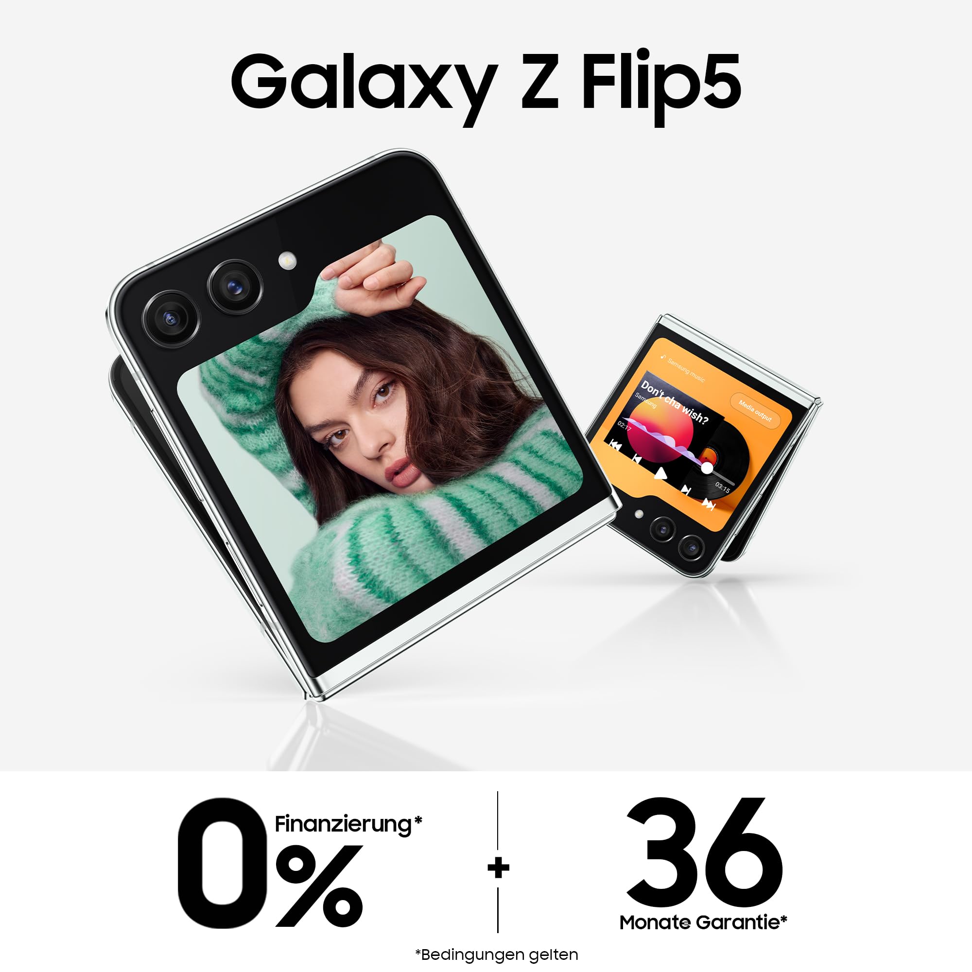 Samsung Galaxy Z Flip5 Faltbares AI-Android-Smartphone ohne Vertrag, Handy, 512 GB, Ausdauernde Akku-Laufzeit, Klappbares Design, Lavendel, Inkl. 36 Monate Herstellergarantie [Exklusiv bei Amazon]