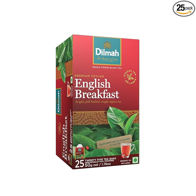 Dilmah English Breakfast Tea, 2g X 25 Tea Bags
