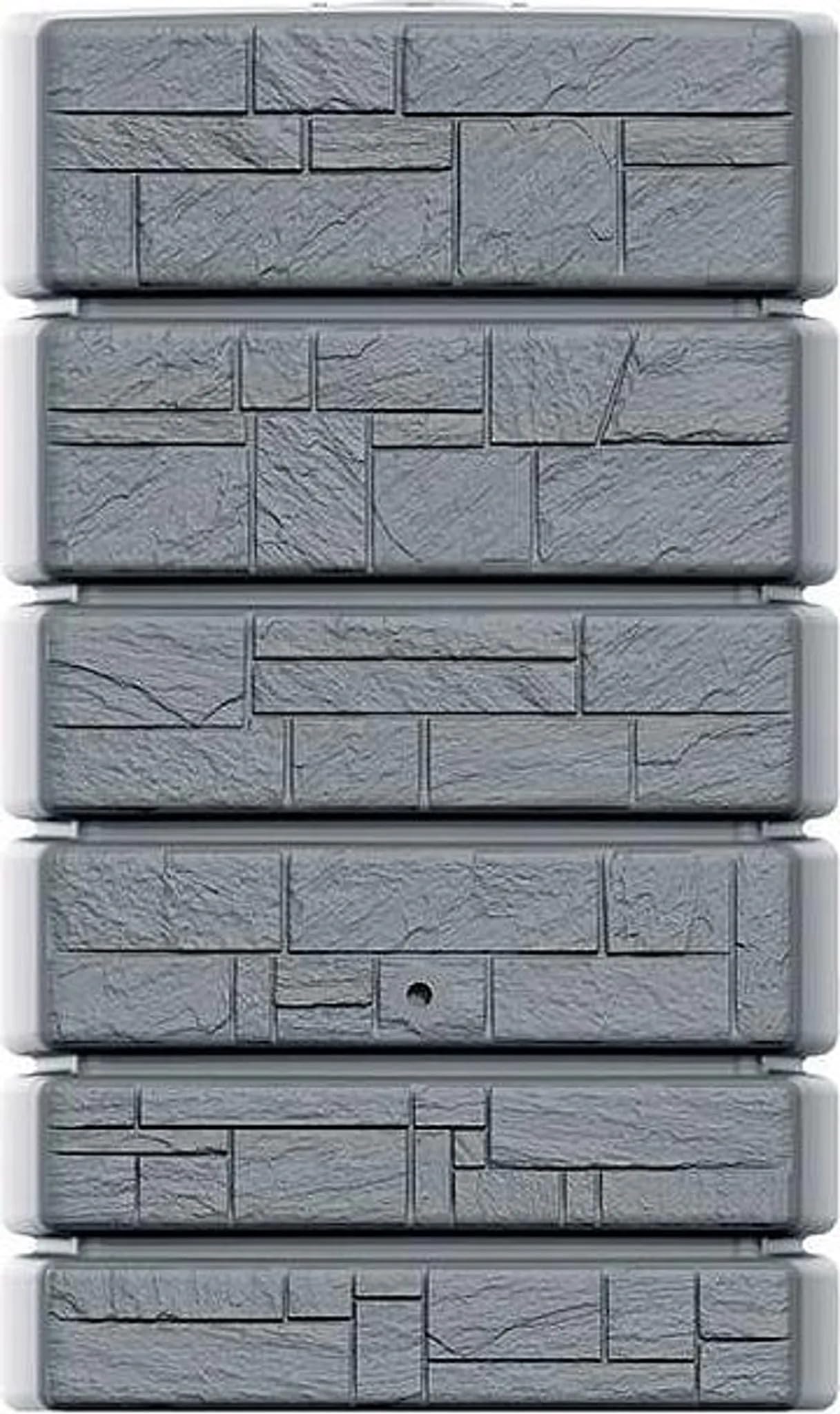 Regentonne 500L, Grau, Robuster Regenwasserspeicher für Garten, 130 x 77 x 58 cm