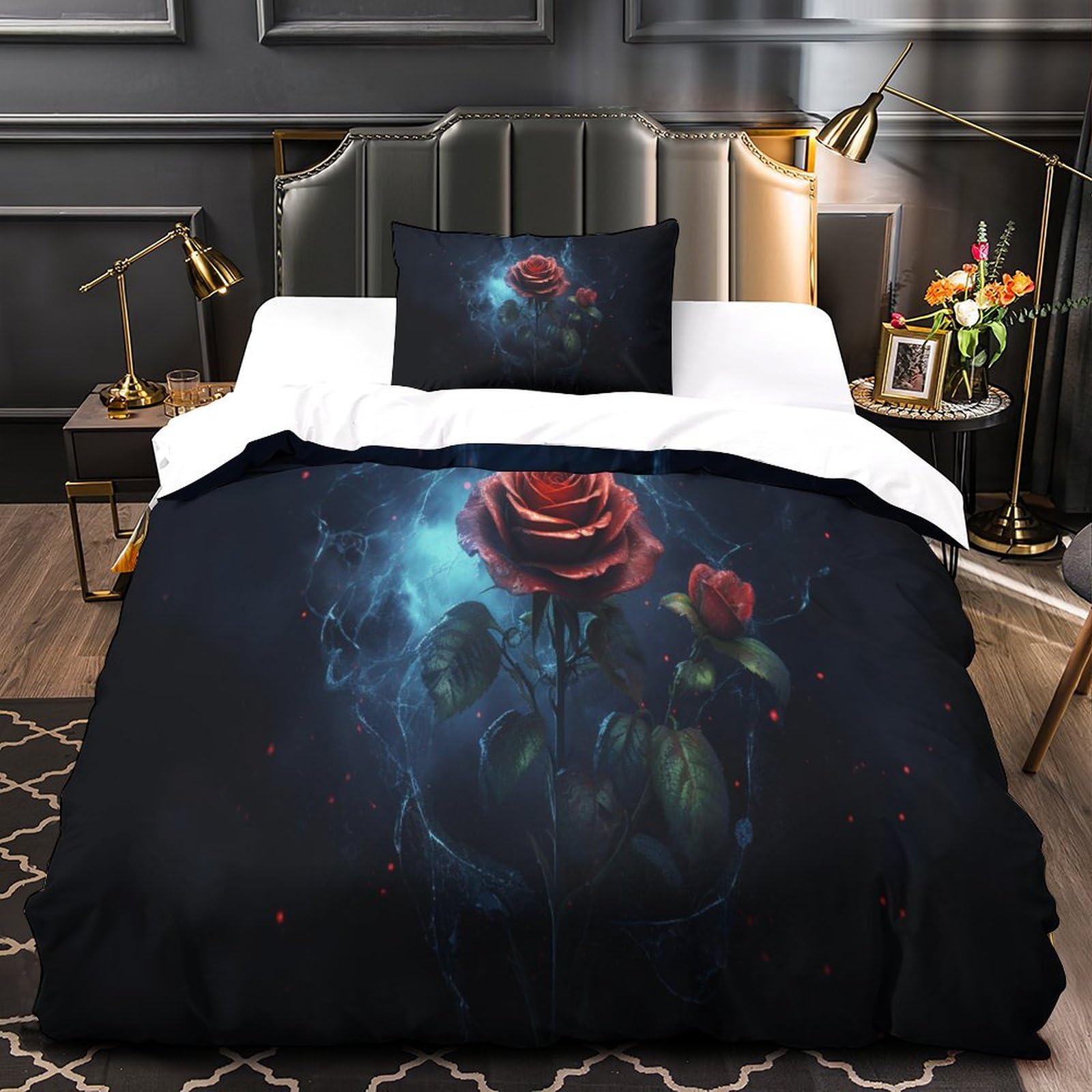 Set di biancheria da letto con stampa 3D, con copripiumino e federa, morbido, per bambini e ragazzi, per camera da letto, copriletto, per letto singolo (135 x 200 cm)