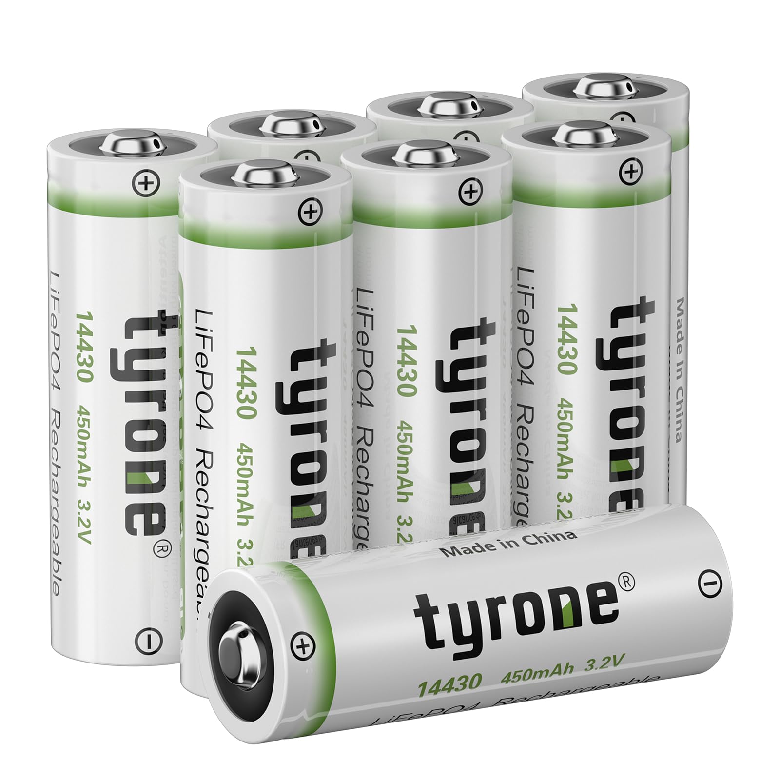 Amazon.com: tyrone 14430 3.2 Volt Rechargeable Solar Battery, 3.2V