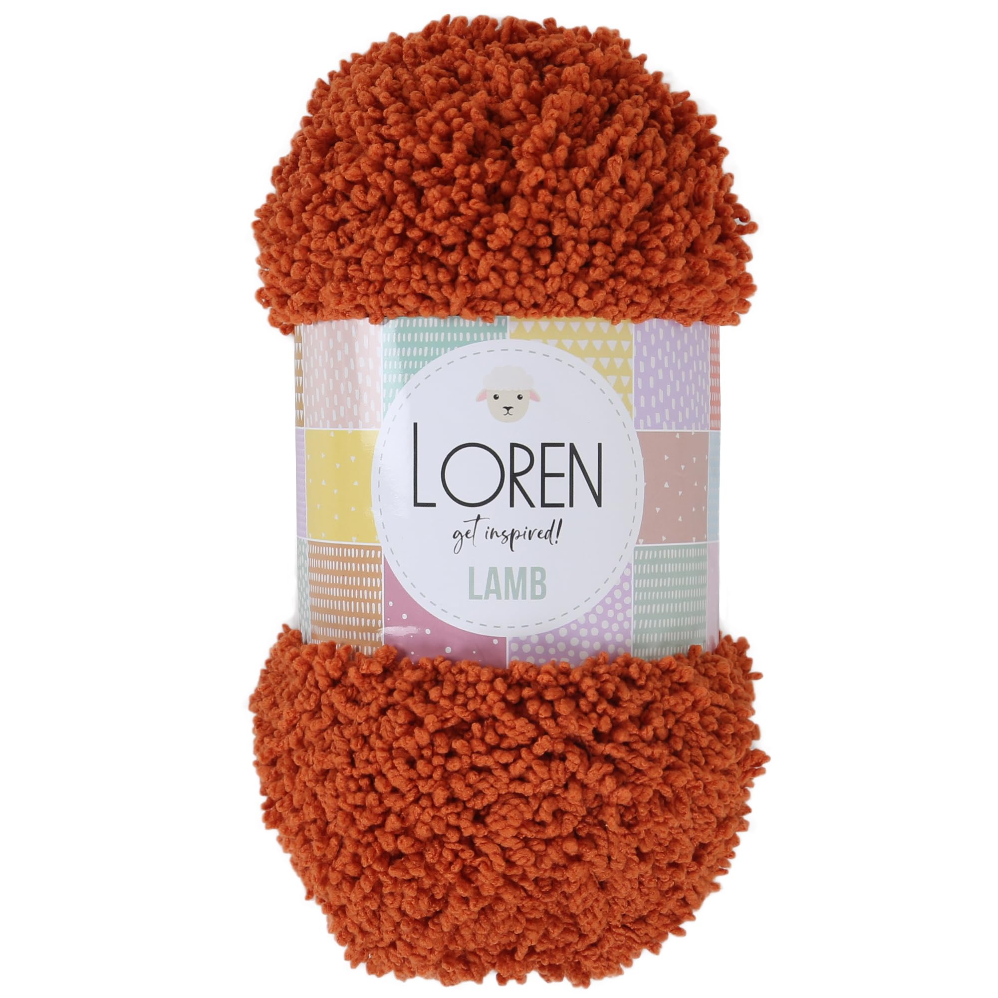 Pelote de laine à tricoter Loren 100g couleur cannelle en micro polyester R035
