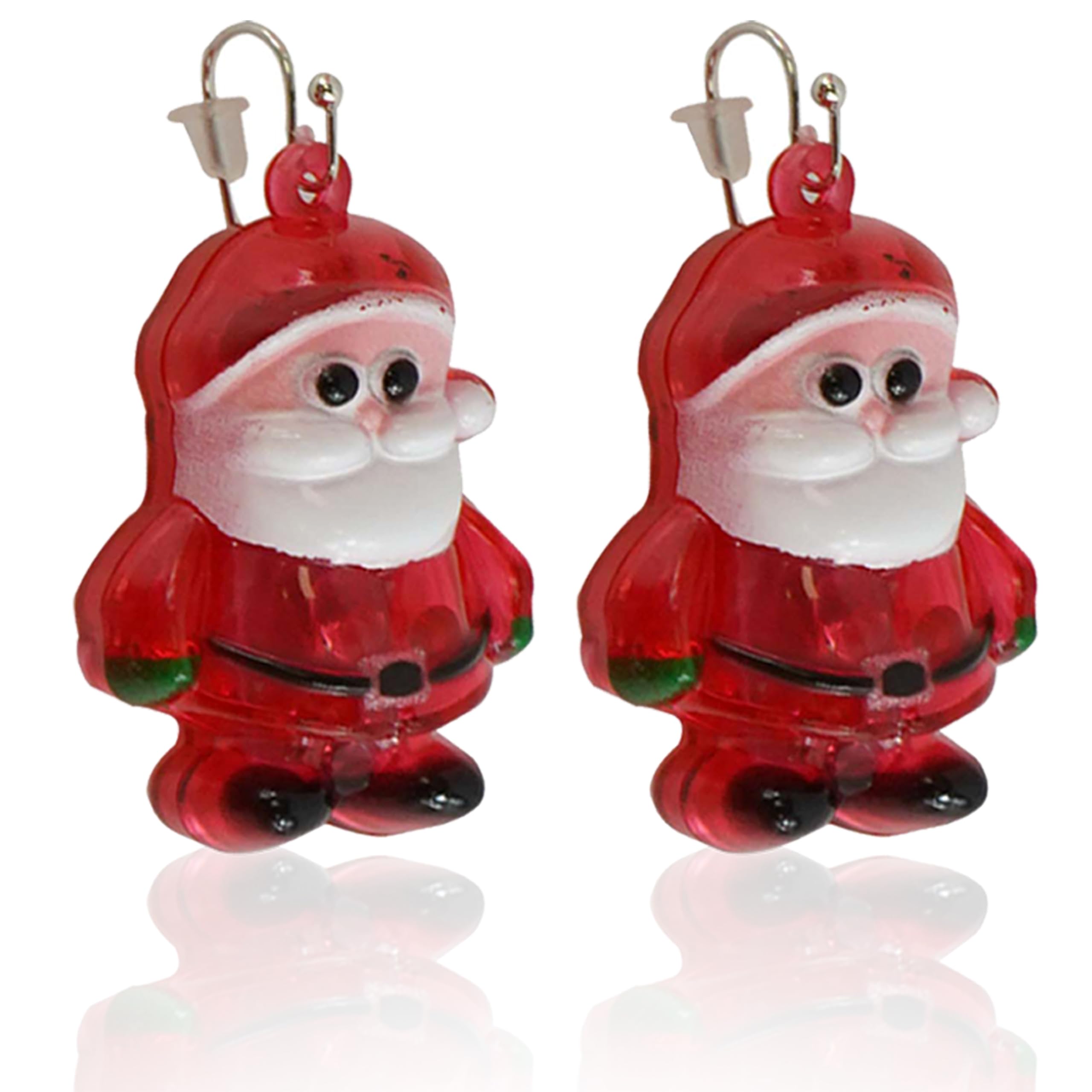 Graziosi orecchini a perno pendenti con luci a LED di Natale