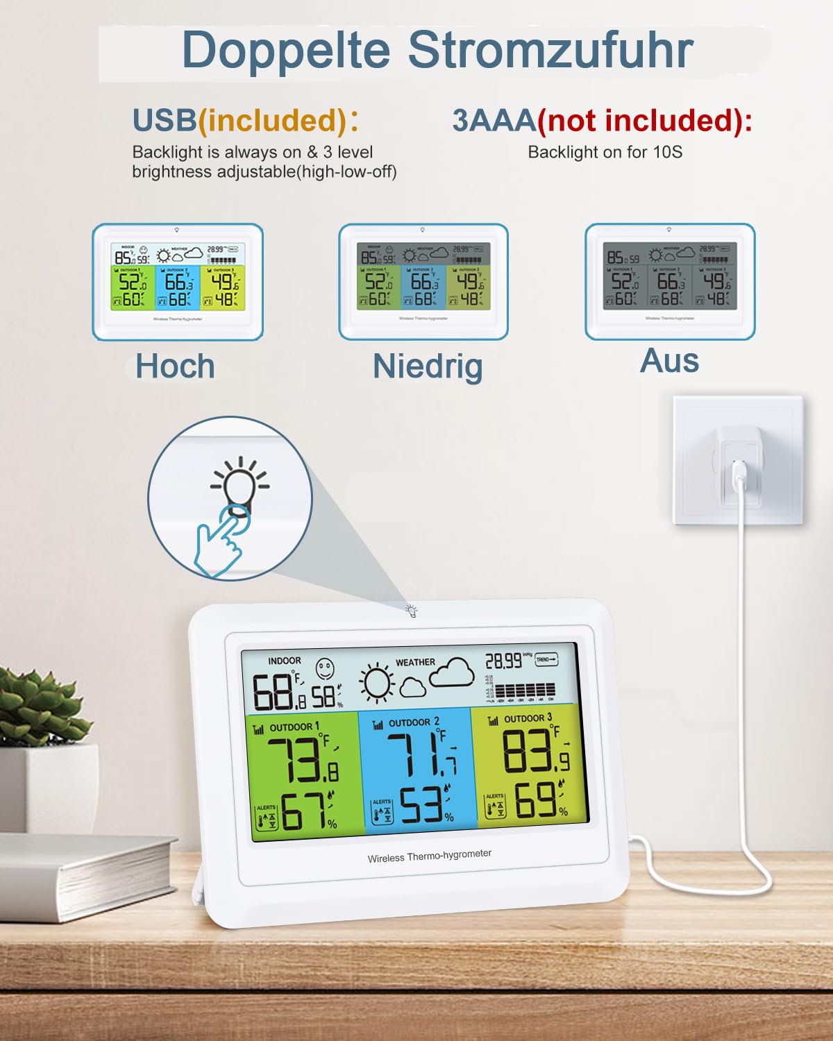 Ankilo WA165KM Weather Station 7 weather forecast modes